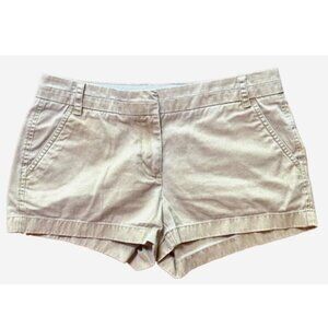 J.Crew Brown Chino Shorts Size 6 • Preppy Coastal Y2K 3” Inseam